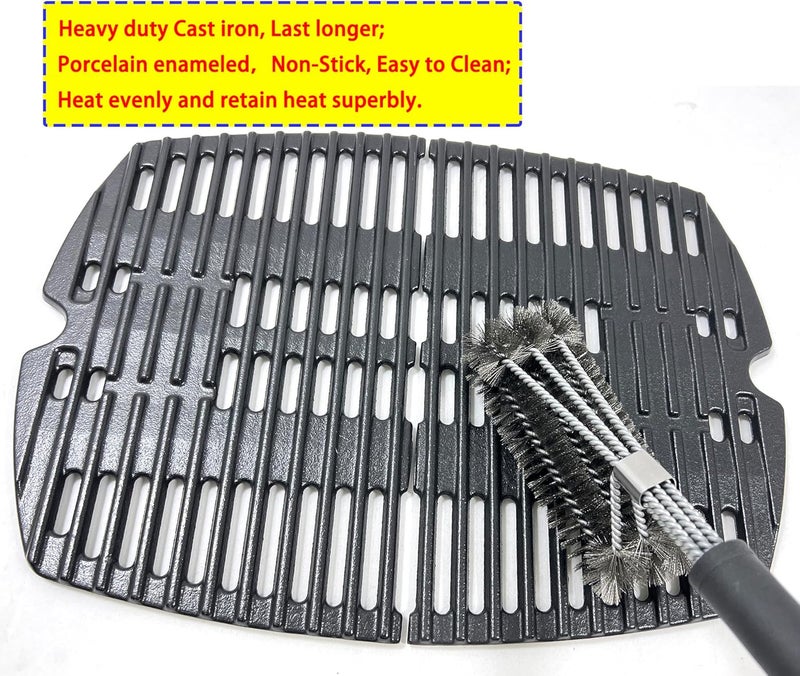 Direct Store DC140 7644 Cast Iron Cooking Grates for Weber Q100, Q1000, Q120, Q1200, Q1400, 516001, 516002, 50060001, 51010001, 51060001, Baby Q Gas Grill, Set of 2 (Small For Q100) - Image 5